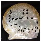 VTG. CHINESE HAND CARVED MOTHER OF PEARL SHELL