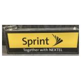 LARGE SPRINT NEXTEL DOUBLE-SIDED LIGHTED SIGN,