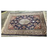 NAVY BLUE TABRIZ STYLE TRADITIONAL AREA RUG,