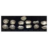 (13) SILVER 925 SCARF CLIPS 66.2g TOTAL WEIGHT