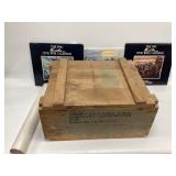 Vtg wooden crate military surplus ammunition box