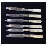 6 Antique Meriden Cutlery Co. Fruit knives