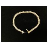 14K yellow gold tennis bracelet a classic S-link