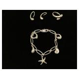 Tiffany & Co. Elsa Peretti Five Charm Bracelet