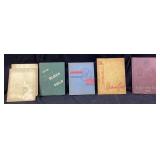 (6) 1939-1943 BLACK & GOLD YEARBOOKS, R.J.