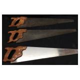 (3) BUCK BROTHERS, ATKINS & DISSTON HAND SAWS