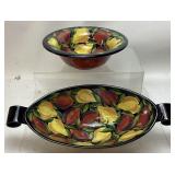(2) 2002 MYSTIC MUD STUDIO HAND PAINTED FRUIT