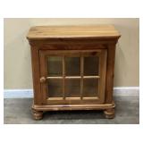 WOODEN ACCENT CABINET END TABLE
