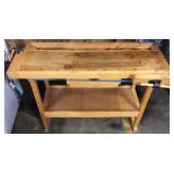 HEAVY DUTY WOODEN WORK BENCH, 50in W by 44in H