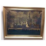 1974 JIMENEZ GOMEZ OIL ON GOLD LEAF BOARD