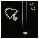 Tiffany & Co. sterling silver jewelry set