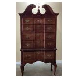 QUEEN ANNE STYLE TRADITIONAL CHERRY HIGHBOY CHEST