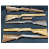 (5) M1 GARAND WOODEN RIFLE STOCKS, NO COMPONENTS