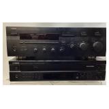 (2) YAMAHA RX-596 NATURAL SOUND STERO RECEIVER &
