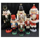 (6) ASSORTED CHRISTMAS NUTCRACKERS, ERZGEBIRGE