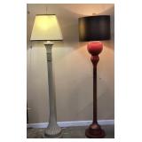 (2) NEOCLASSICAL & MODERN STYLE FLOOR LAMPS