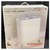 SHARPER IMAGE SPA STUDIO LUXURY TOWEL WARMER, NEW