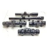 (5) ASSORTED FIREARMS SCOPES, TASCO ACCUDOT,