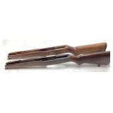 (2) M1 GARAND WOODEN RIFLE STOCKS w METAL BARREL