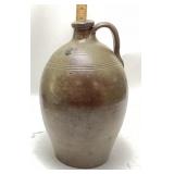 ANTIQUE SALT GLAZE STONEWARE 2 GALLON POTTERY JUG