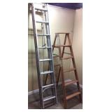 (2) 16ft ALUMINUM EXTENSION & 6ft STEP LADDERS