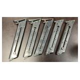 (5) High Standard Pistol .22cal 10 Round Magazines
