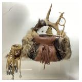 Native American Inspired Baskets, Citrine, hide,