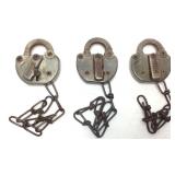 (3) VINTAGE ADLAKE (ADAMS & WESTLAKE) STEEL