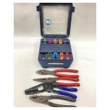 Snap-on talon grip long nose pliers