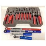 Snap-on snap ring plier set
