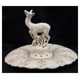 1940s RED WING POTTERY DEER FLOWER FROG CONSOLE