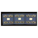 (12) LUNT SILVERSMITH PLACE CARD HOLDERS w PLACE