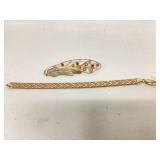Vtg Italian tri-color sterling silver Bracelet