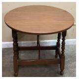 DROP LEAF WOOD TABLE, 26in W
