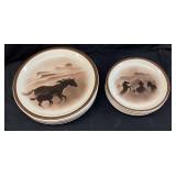 (10) BIG SKY CARVERS WILD HORSES II PATTERN PLATES