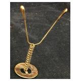 ANTIQUE 14KT GOLD WISHBONE STEM PESSARY (EARLY