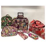 7J Vera Bradley luggage bags featuring a