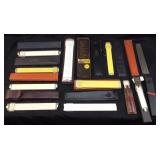 LARGE GROUP OF VTG. SLIDE RULES, FABER CASTELL,