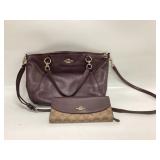 Vtg Coach Kelsey Satchel Oxblood and Coach Slim