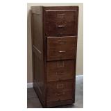 4 DRAWER WOOD FILE CABINET