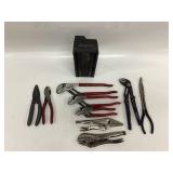 Misc pliers with Snap-on plier rack