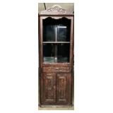 Antique hand carved floral accents wooden corner