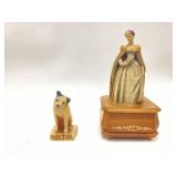 Vtg Anri wooden music box & RCA Victor "His