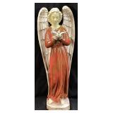 ANGEL FIGURINE HOLDING A DOVE, 22in H