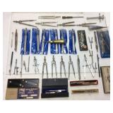 ASSORTED DRAFTING INSTRUMENTS, STAEDTLER COMPASS,