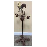 RUSTIC METAL ROOSTER WEATHERVANE
