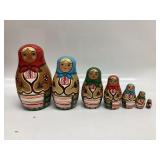 Vtg Soviet Matryoshka dolls - Russian nesting