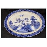 WILTON WARE, ENGLAND BLUE WILLOW PLATTER