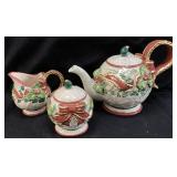 FITZ & FLOYD OMNIBUS BAROQUE HOLIDAY TEA SET