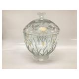 Fifth Avenue Crystal Glass Candy Dish Bowl w Lid